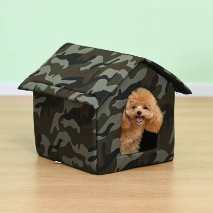 🏡 Casita impermeable de exterior para perros y gatos — tela Oxford resistente