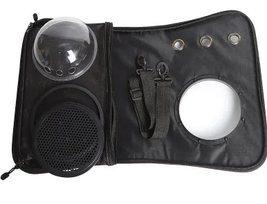 Mochila plegable para gatos con diseño de malla transpirable