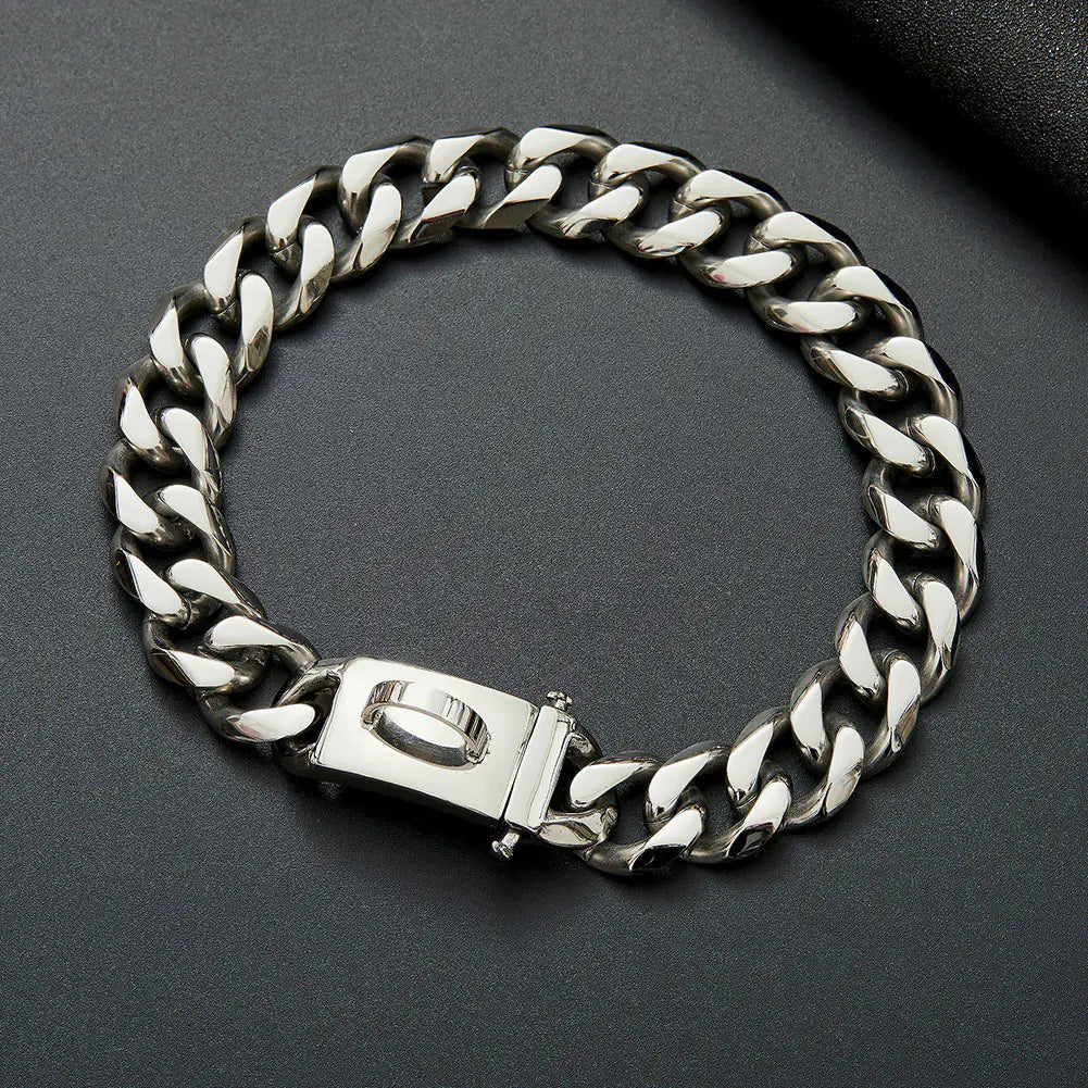 🐾🐶Elegante correa y collar de acero inoxidable para perros medianos y grandes – resistencia y estilo en cada paseo.