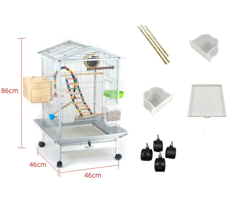 Jaula Aviario Premium de Aleación Multifuncional