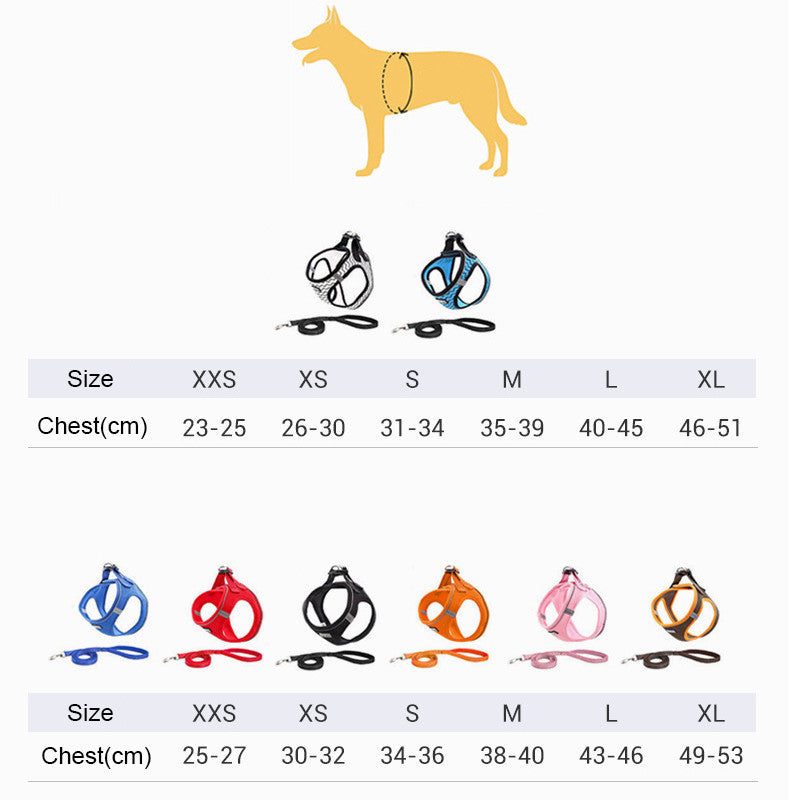 Arnés para perro con correa y traje de tracción🐶
