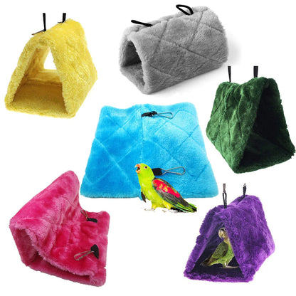 Casita cálida tipo tienda para jaulas🐦✨