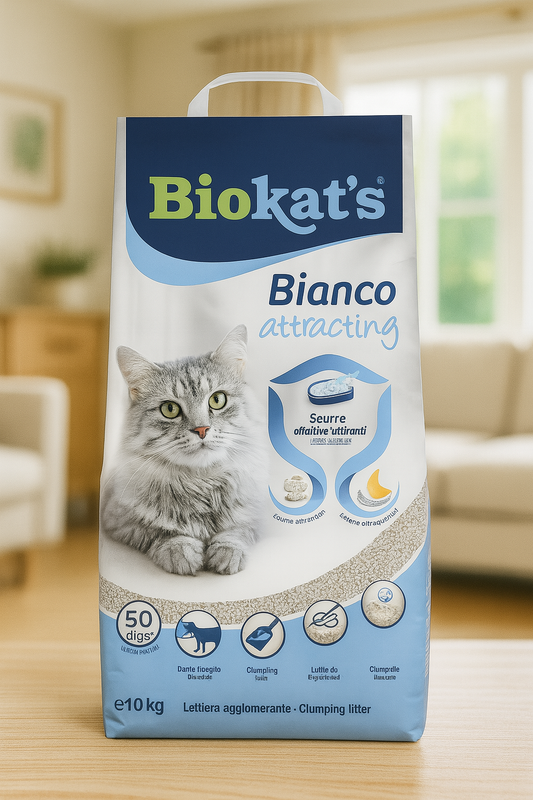 🐱 Biokat’s Bianco – Arena Aglomerante Blanca 10 kg