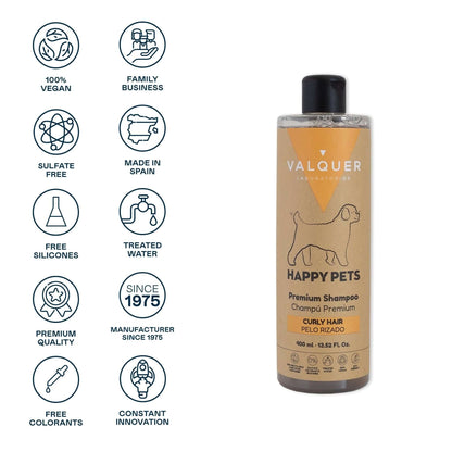 Champú Premium para Mascotas de Pelo Rizado con vitamina B5- 400 ml
