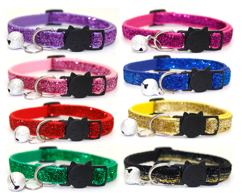 Collar ajustable y lleno de color para tu gato, con una divertida campanita incluida