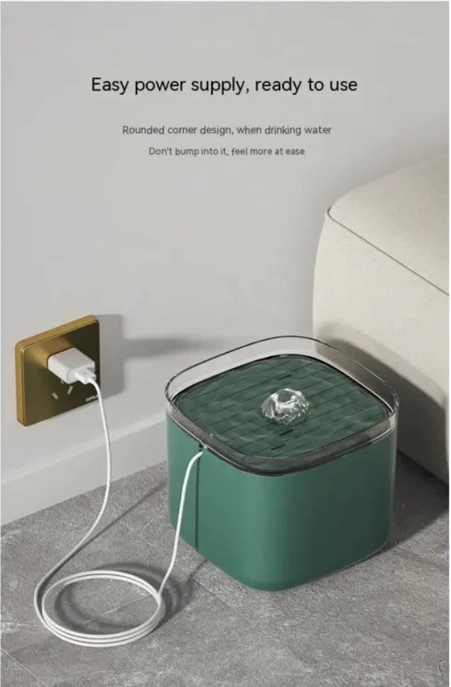 😻Dispensador Inteligente de Agua para Mascotas 3 L — Comedero Eléctrico para Gatos con Protección Antiquemaduras por Seco