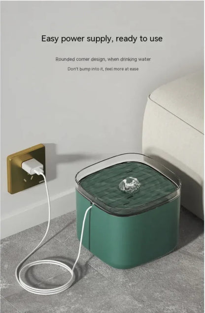 😻Dispensador Inteligente de Agua para Mascotas 3 L — Comedero Eléctrico para Gatos con Protección Antiquemaduras por Seco