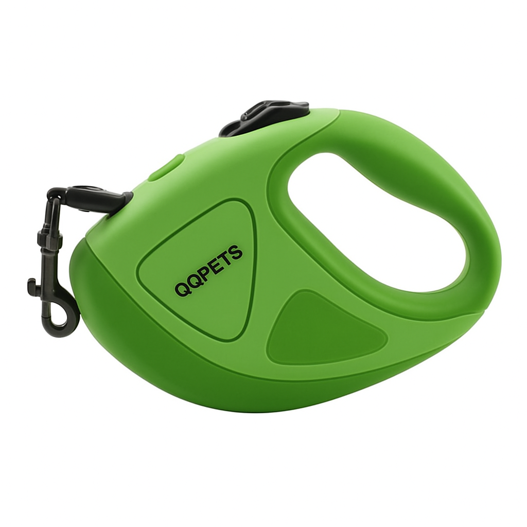 ✨ Correa Retráctil Automática con Luz LED y Cuerda de Fibra – Paseos Brillantes y Seguros 🐶🌙