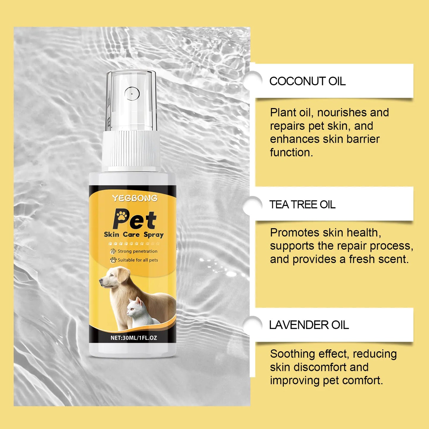 Spray para el Cuidado Suave de la Piel de Mascotas😻🐶