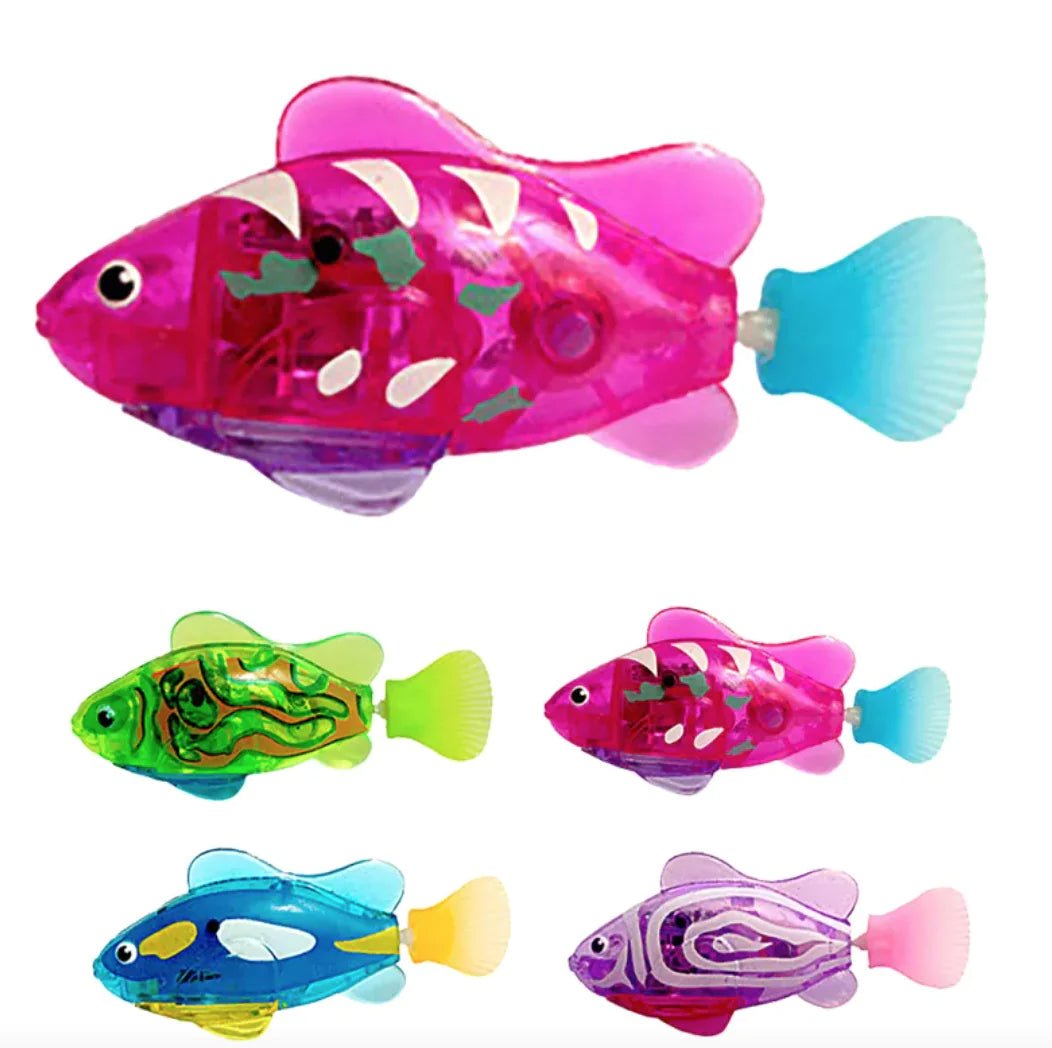 Juguete para gatos con forma de pez y luz LED🙀😻