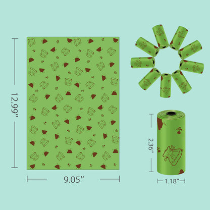 Dispensador Ecológico de Bolsas para Desechos de Perro con Bolsas de 1.2 mm