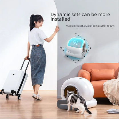 🐱 Arenero automático para gatos con control de olores (Tamaño grande)