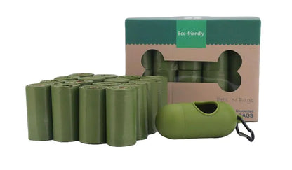 Bolsas Biodegradables y Ecológicas para Desechos de Mascotas+dispensador