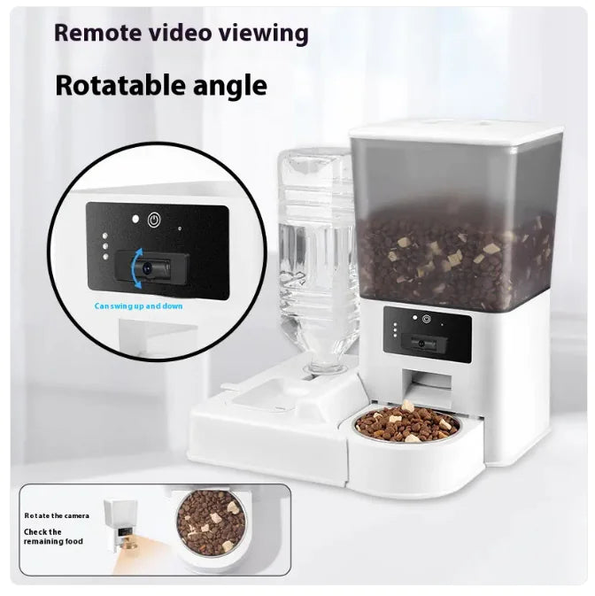 Comedero Inteligente Dual con Vídeo y Control de Porciones❤🏡