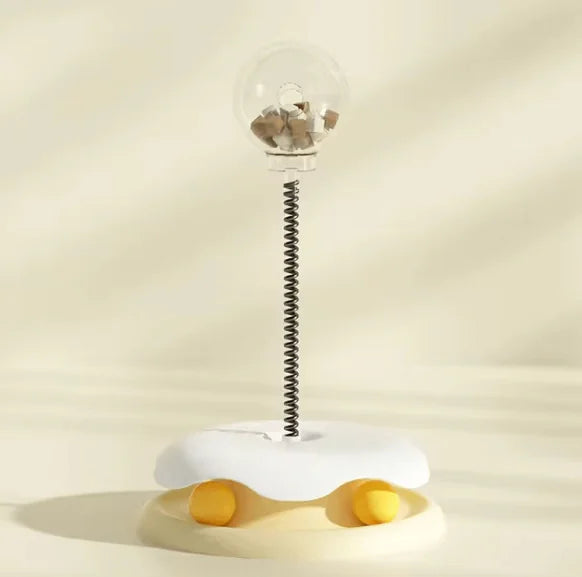 😻Juguete interactivo para gatos con dispensador de comida y alimentación lenta
