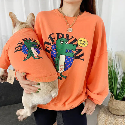 Ropa combinada con estampado de panda para dueño y perro🐾❤😻🐶