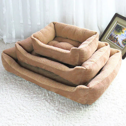 Cama de lujo🐾❤ para Mascotas – Estilo Teddy para Golden Retrievers y Más 🐶🏠