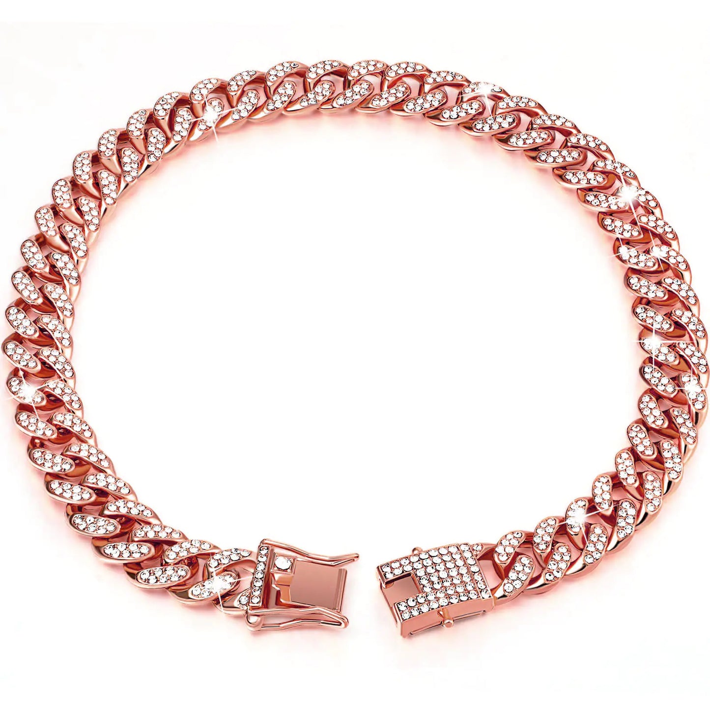 Set de Collar y Cadena Estilo Hip Hop con Diamantes para mascotas 🐾😼