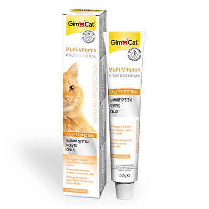 GimCat Multi-Vitamin Professional – Defensas fuertes, energía diaria y pelaje radiante 50g