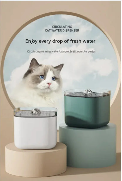 😻Dispensador Inteligente de Agua para Mascotas 3 L — Comedero Eléctrico para Gatos con Protección Antiquemaduras por Seco