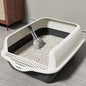 Caja de Arena para Gatos Grande Semi-Cerrada con Partes Desmontables