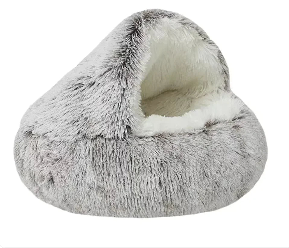 Cama semi-cerrada con cubierta universal nido de cuatro estaciones para perros pequeños y mascotas ✅