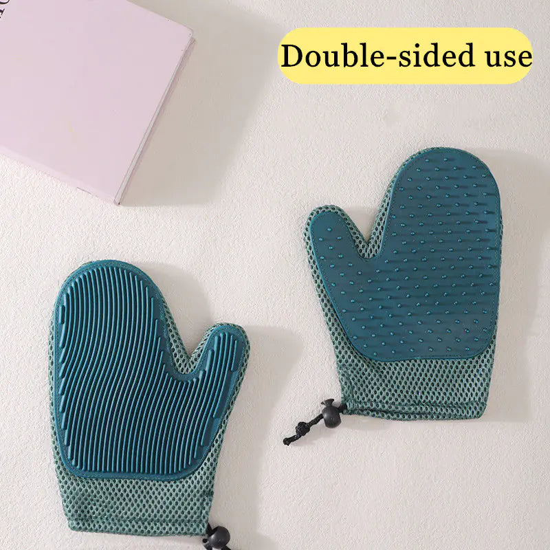 Guantes de Masaje de Silicona para Eliminar Pelo de Mascotas