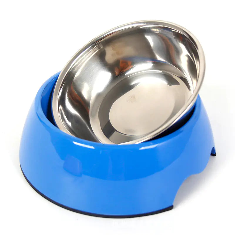 🥣 Tazón Antideslizante de Acero Inoxidable para Mascotas – Doble Uso, Máxima Comodidad 🐶🐱
