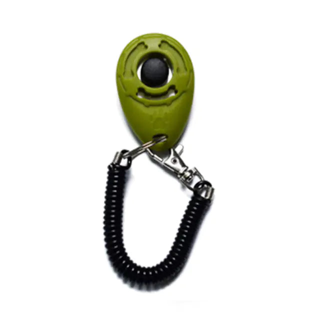 Clicker ajustable para adiestramiento de perros con correa tipo llavero.