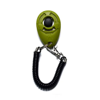 Clicker ajustable para adiestramiento de perros con correa tipo llavero.