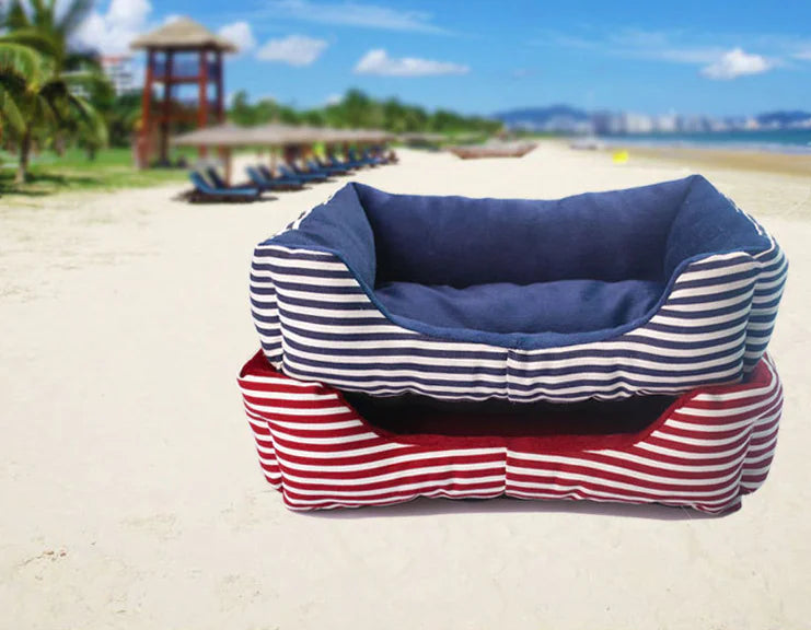 Cama y Sofá para Perros de Lujo Estilo Retro con Forma Cuadrada