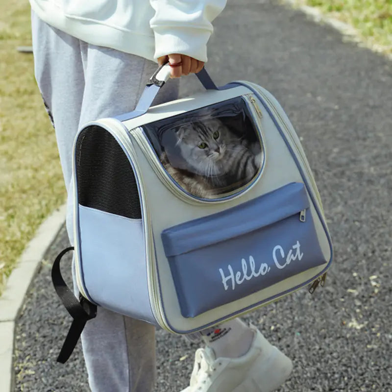 😻Nueva Mochila Transportadora para Gatos – Diseño Transparente y Espacioso