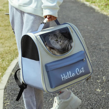 😻Nueva Mochila Transportadora para Gatos – Diseño Transparente y Espacioso