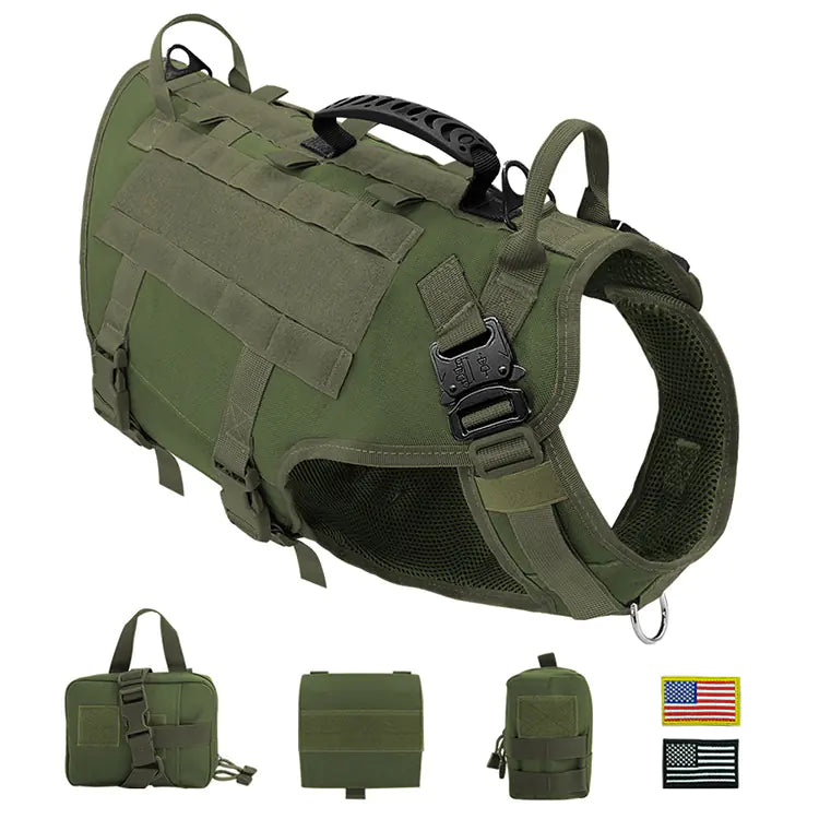 🐕‍🦺 Chaleco para Perro Grande con Correa y Mochila – Combo Completo para Malinois