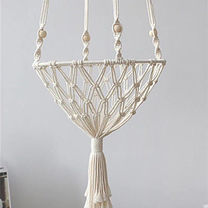 🐾 Hamaca Colgante de Macramé para Gato – Tamaño Grande