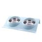 Comedero doble de acero inoxidable para perros y gatos🐶😻