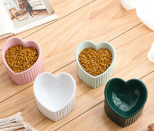 Comedero de Cerámica con Diseño Inclinado para Gatos😻