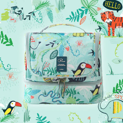 Neceser impermeable de gran capacidad con estampado, para viajes con mascotas🐾🌏