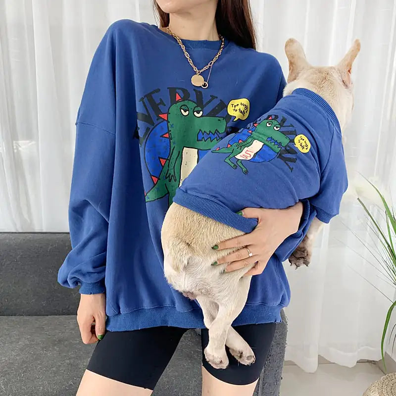 Ropa combinada con estampado de panda para dueño y perro🐾❤😻🐶