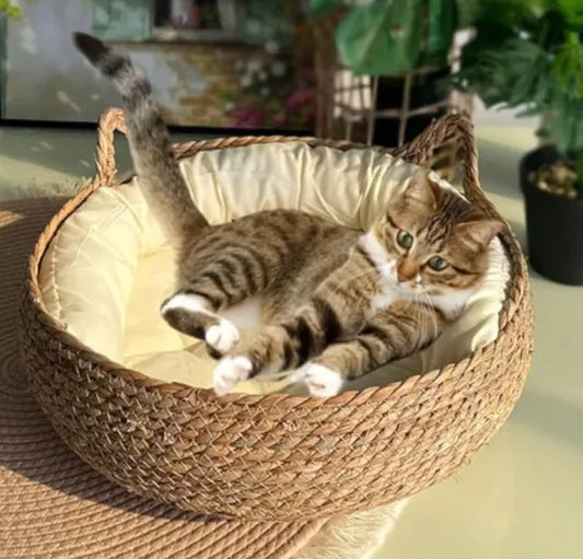 Cama artesanal para mascotas