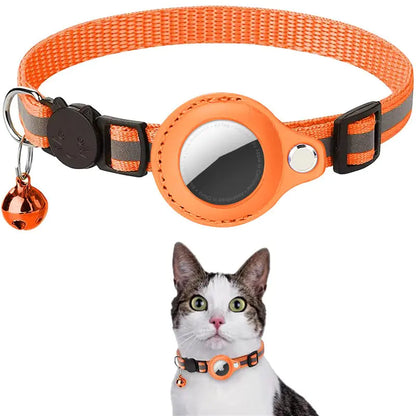 🐾 Collar Reflectante para Mascotas con Campanita y Soporte para Airtag
