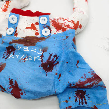 Outfit Sangriento para Mascotas – Disfraz de Gato y Perro🎃