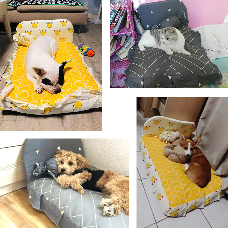 Cama de Lujo para Mascotas Pequeñas – Diseño Lavable y Antideslizante🐾🐶