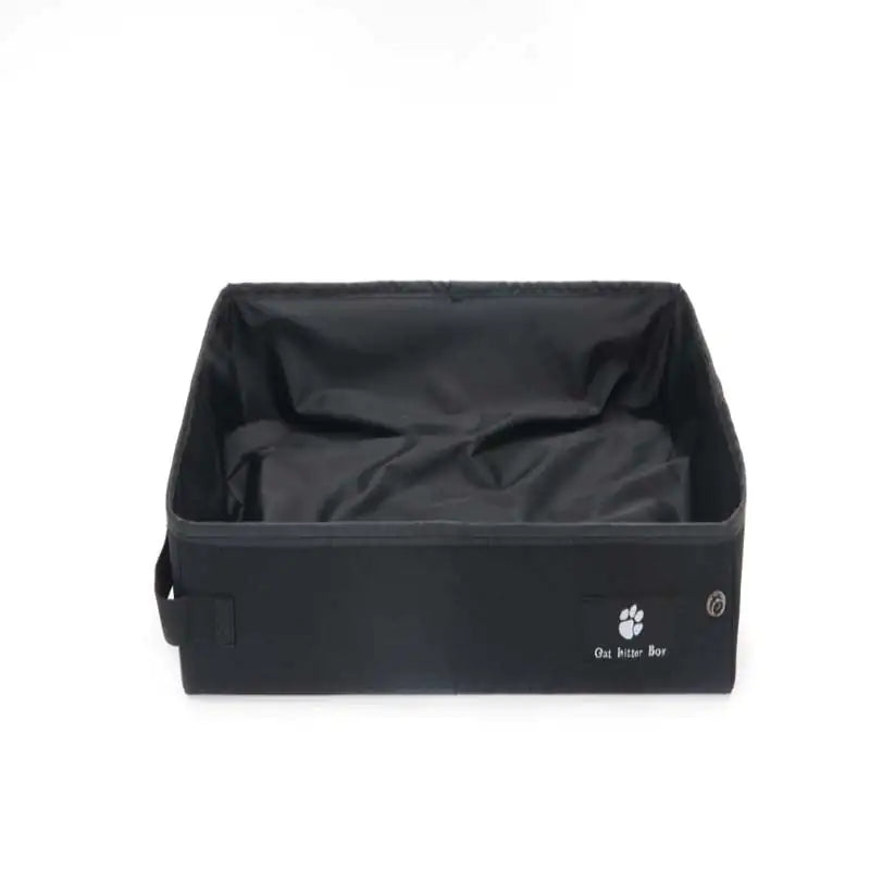 Arenero portátil y plegable para gatos – ideal para viajes al aire libre.