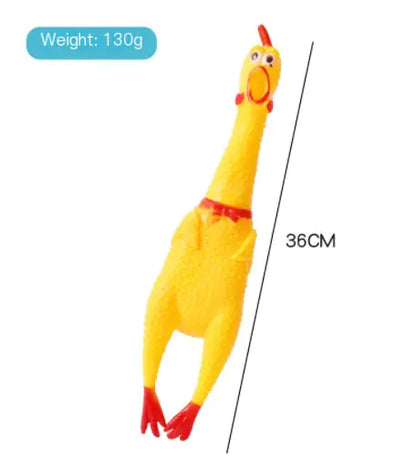 Juguete creativo de pollo con sonido para perros, ideal para el desgaste dental.