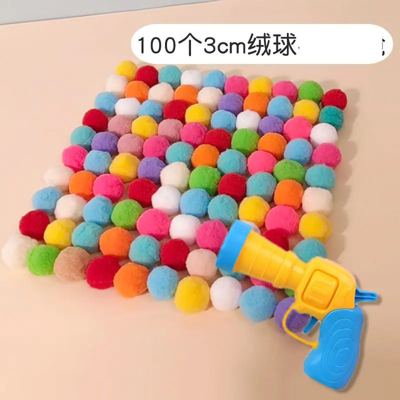 🐱🎯 Juguete Interactivo para Gato con Lanzador de Pelotas de Felpa
