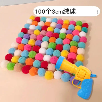 🐱🎯 Juguete Interactivo para Gato con Lanzador de Pelotas de Felpa