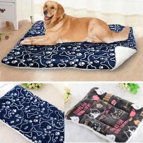 Alfombrilla gruesa de coral fleece para cama o transportín