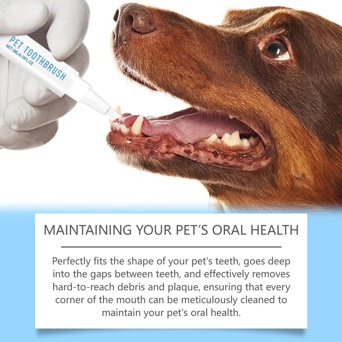 Cepillo de Dientes en Forma de Bolígrafo para Mascotas🐶🐾