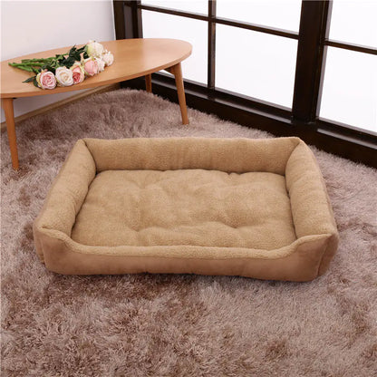 Cama de lujo🐾❤ para Mascotas – Estilo Teddy para Golden Retrievers y Más 🐶🏠